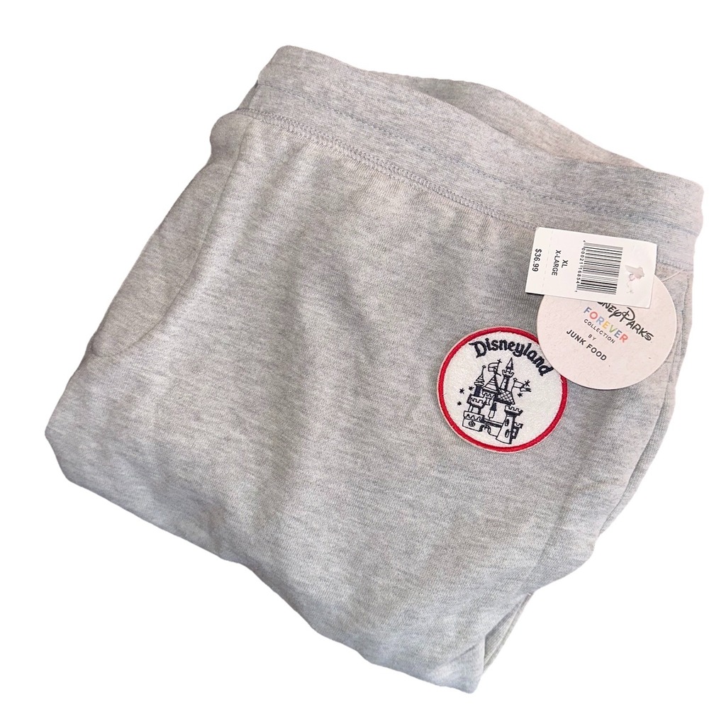 Disney Parks By‎ Junk Food Unisex XL Jogger Sweatpants Mickey Mouse Patch New